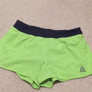 Green Reebok shorts